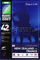 New Zealand v France 2007 rugby  Programme